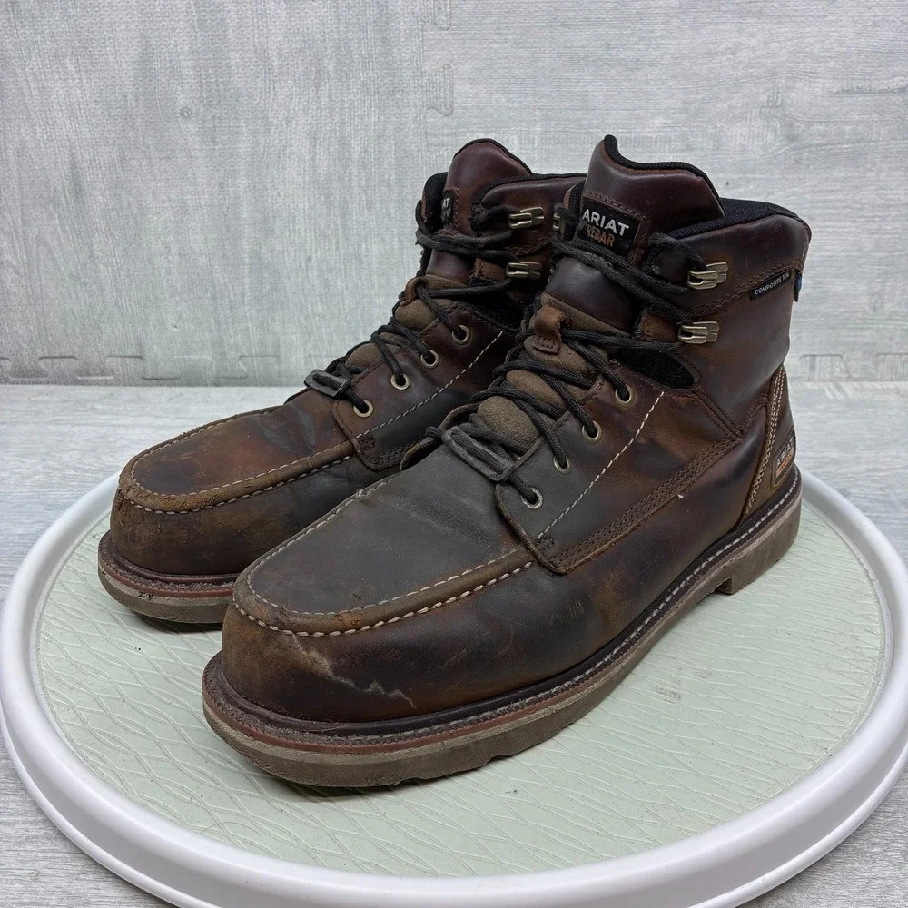 Ariat Rebar Lift Work Boots Mens 13 EE Brown Leather Composite Toe 10046876